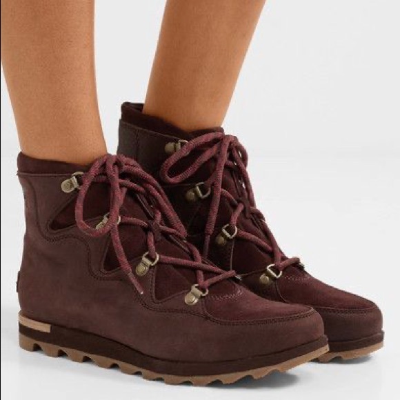 Sorel burgundy sneakerchic alpine boots - Picture 1 of 11